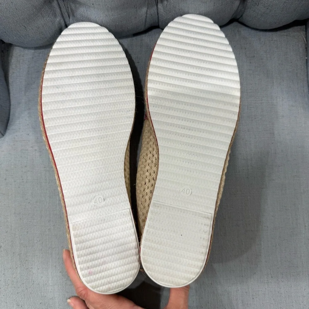 Goby Strawberry Print‎ Espadrille Slip-On Shoes